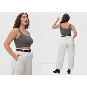 Everlane | The Cozy-Stretch Tank | Heathered Charcoal Gray | Sz M | NWT